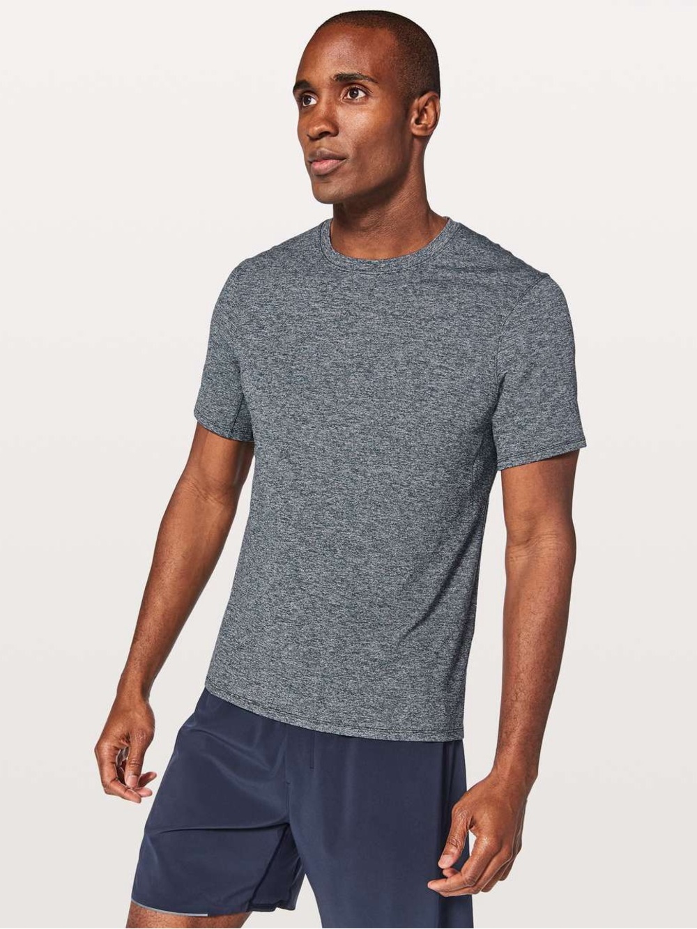 lululemon athletica Men's Heathered Charcoal Crew Tee